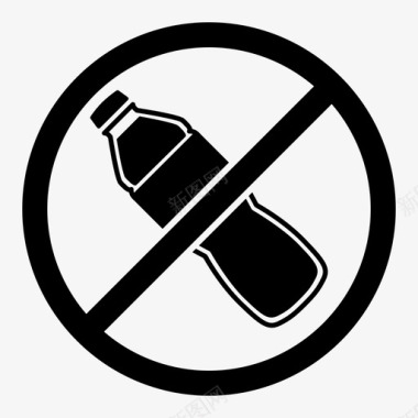 禁止饮用无塑料环保饮用图标图标