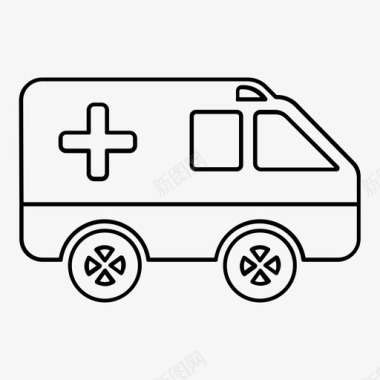 红十字救护车汽车紧急情况图标图标