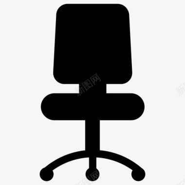 转椅电脑椅办公室图标图标