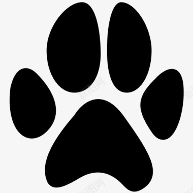 狗爪爪动物爪动物印图标图标