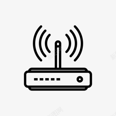 信号标识wi-fi路由器信号技术图标图标