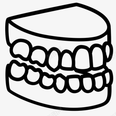 口腔诊疗假牙口腔牙齿图标图标