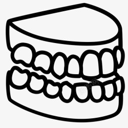 牙列假牙口腔牙齿图标高清图片