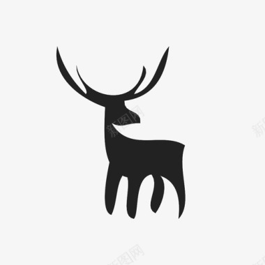 麋鹿角麋鹿动物鹿图标图标