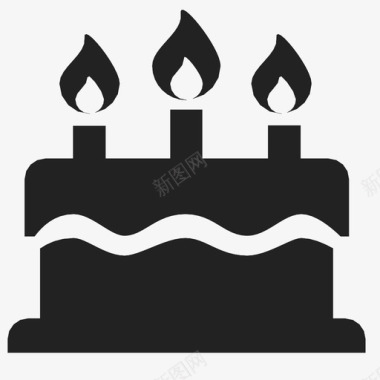 吹蛋糕蛋糕生日吹图标图标