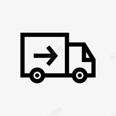 送货快运租赁卡车图标图标