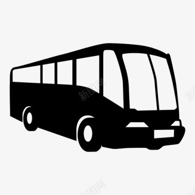 公共交通标识公共汽车旅行交通图标图标