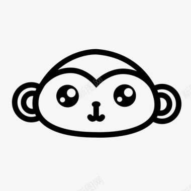猴子动物香蕉图标图标