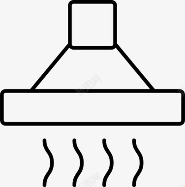 烤箱吸油烟机自由空气罩通风机图标图标