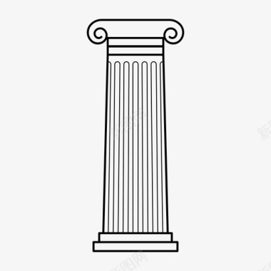 建筑抠图柱建筑罗马柱图标图标