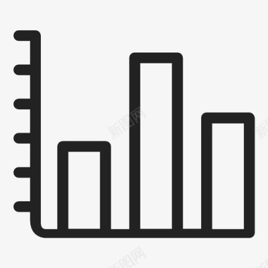 购物信息图表条形图趋势统计图标图标