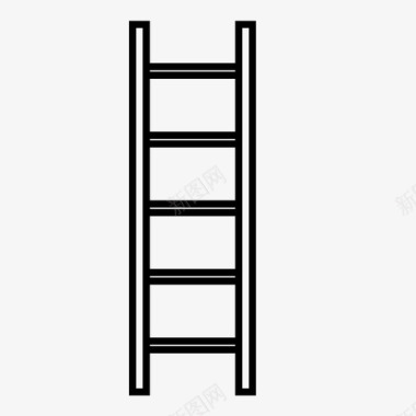 梯子木头台阶图标图标