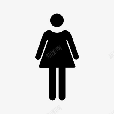 女连衣裙性别图标图标