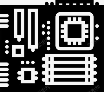 计算机滑块主板计算机芯片技术图标图标