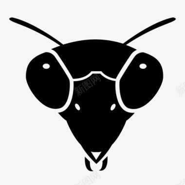 螳螂触角昆虫图标图标