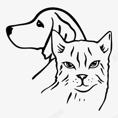 狗宠物雄猫猫图标图标
