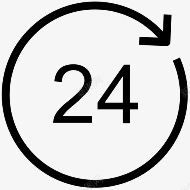 24小时服务24小时服务在线营销线图标图标