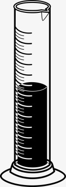 量筒玻璃器皿实验室图标图标
