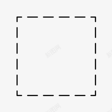 多彩方形正方形虚线方形虚线图标图标