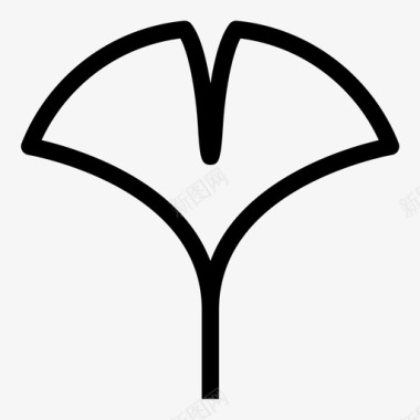 银杏叶树叶符号图标图标