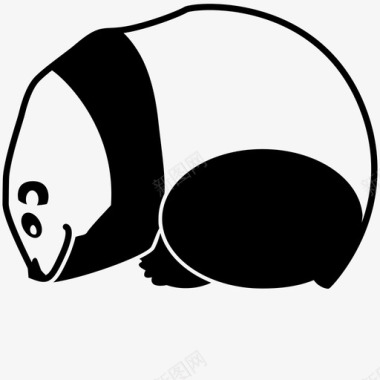 大熊猫动物熊图标图标