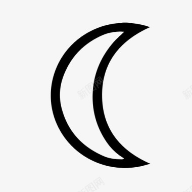 半月月亮睡眠夜晚图标图标