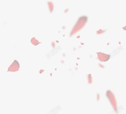 散落的粉色花瓣花瓣玫瑰花瓣樱花桃花飘落飘洒散落前景花瓣点缀前景点图标图标