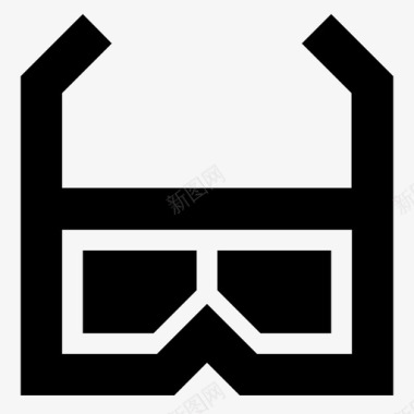 3d眼镜立体眼镜浮雕眼镜图标图标