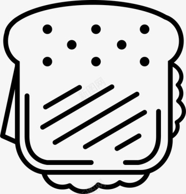 公交地铁标识三明治面包奶酪图标图标