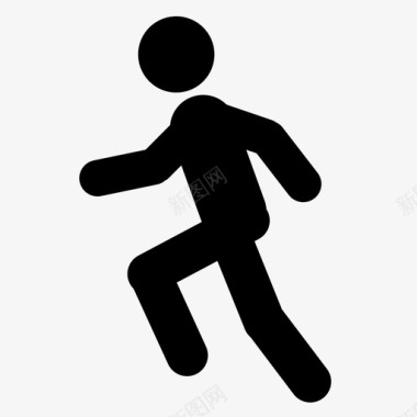 运动跑步男马拉松图标图标