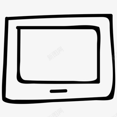 电视电子产品手绘涂鸦图标图标