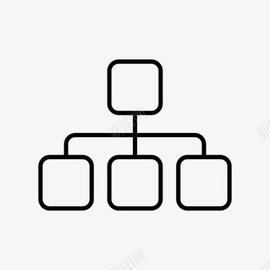 立方体的图表网站地图网页链接图标图标