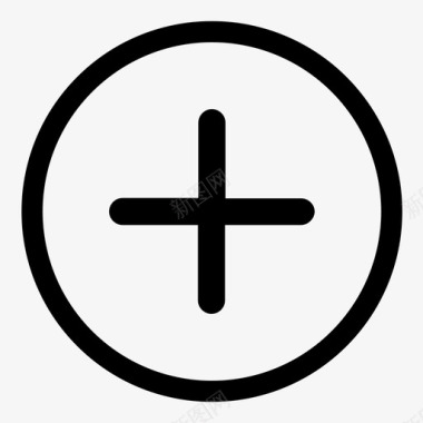 电荷加号带圆圈加号正图标图标