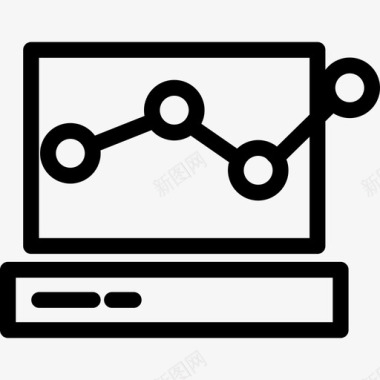 网络主机统计折线图媒体图标图标