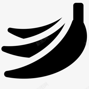 香蕉热带水果芭蕉图标图标