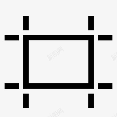 方形裁剪工具正方形图标图标