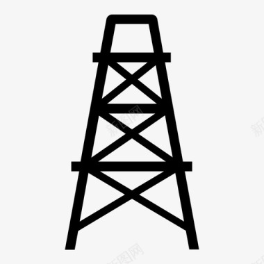 天然气石油井架原油钻机图标图标