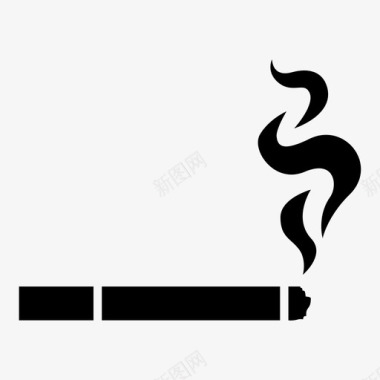 香烟吸烟抽烟图标图标