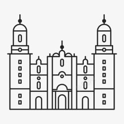 莫雷利亚大教堂墨西哥莫雷利亚大教堂图标高清图片