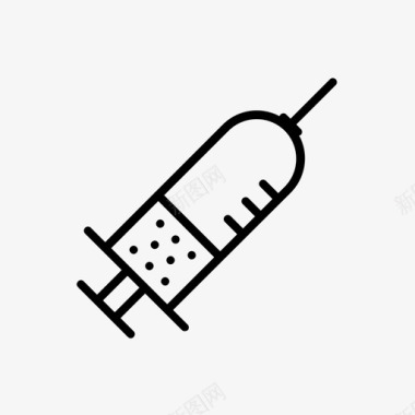 医疗注射器注射器疫苗接种针头图标图标