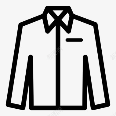 男式时装设计稿衬衫购物男式图标图标