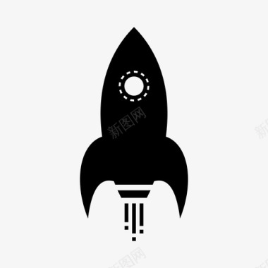增长火箭飞船动力尖端图标图标