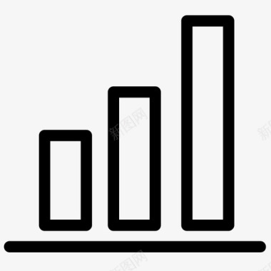 黑色信息图表条形图统计信息演示图标图标