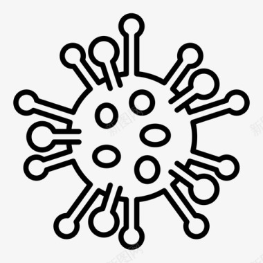 棕色病毒病毒病态显微镜下图标图标