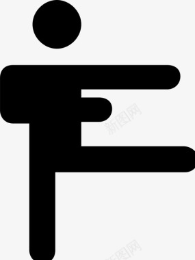 右腿抬高konnect用户图标图标