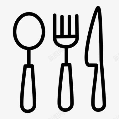 银器餐具桌子图标图标