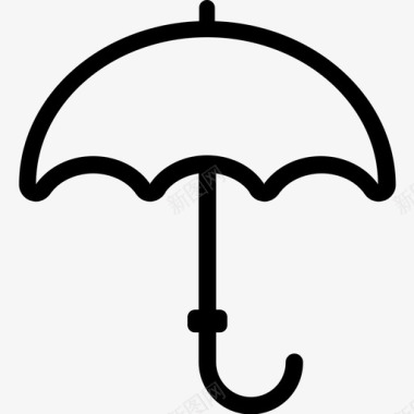 季节伞弯柄防护图标图标