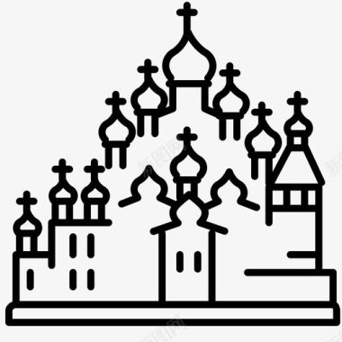 基芝建筑大教堂图标图标