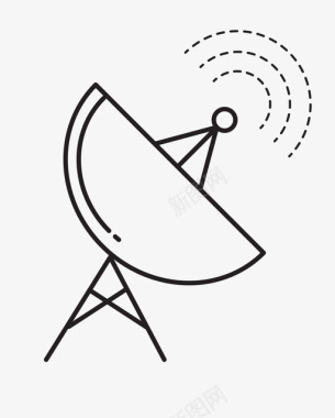 矢量信号发射器卫星天线信号发射器信号图标图标