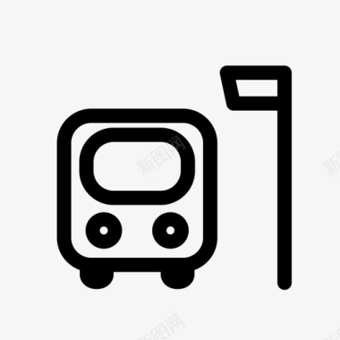 公共交通标识汽车站旅游交通图标图标